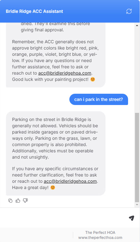 AI Chatbot Screenshot